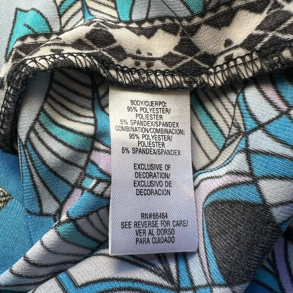 Sandra Darren Womens Sleeveless Pullover Dress Geometric Multicolor Size 6 - Picture 13 of 14